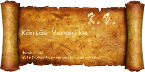 Köntös Veronika névjegykártya